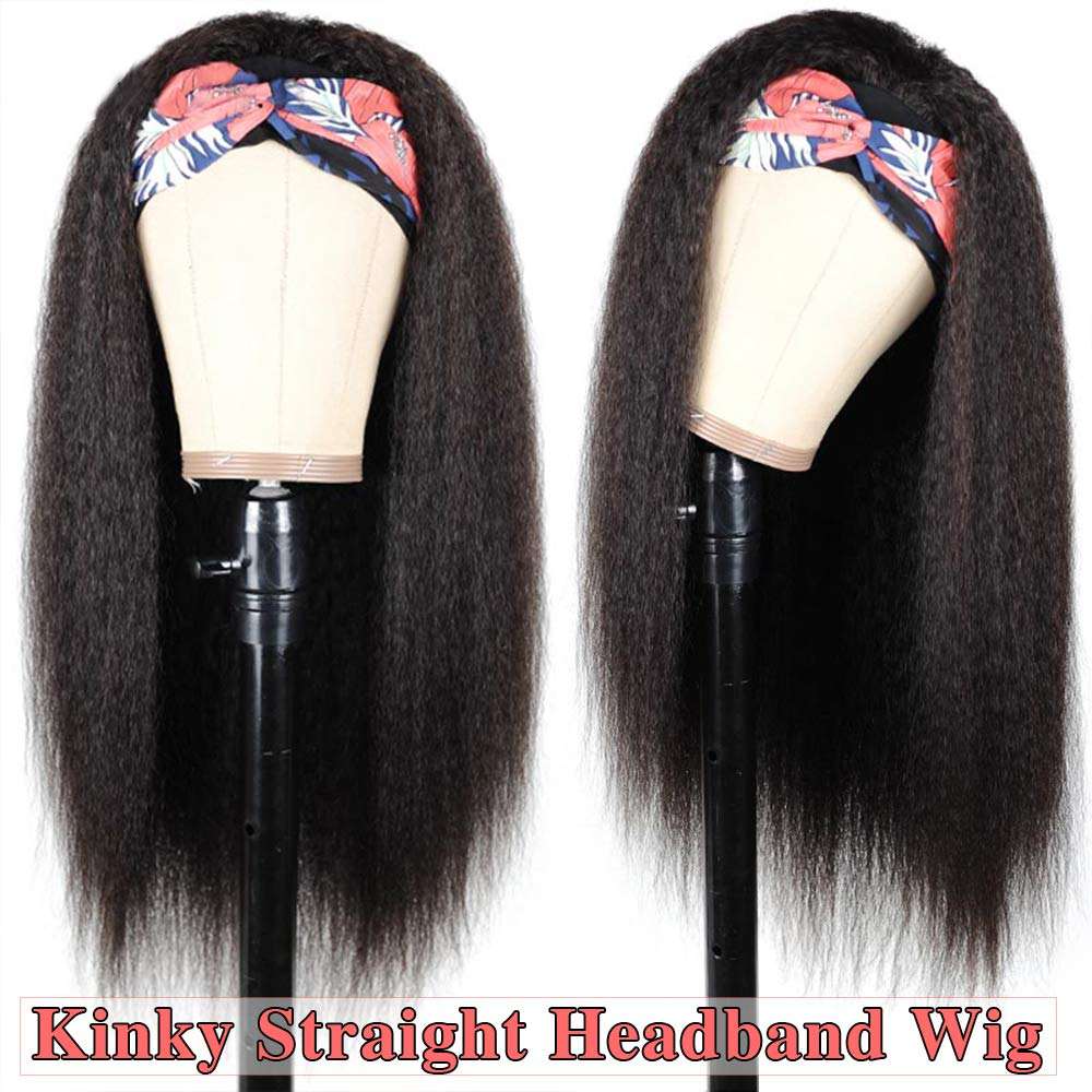 Wayfairmarket 4147-lfj2nv Kinky Straight Synthetic Headband Wig for Women  