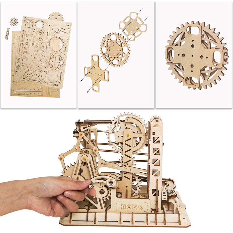 Wayfairmarket 4614-tkn5am DIY Waterwheel Wooden Model Puzzle  