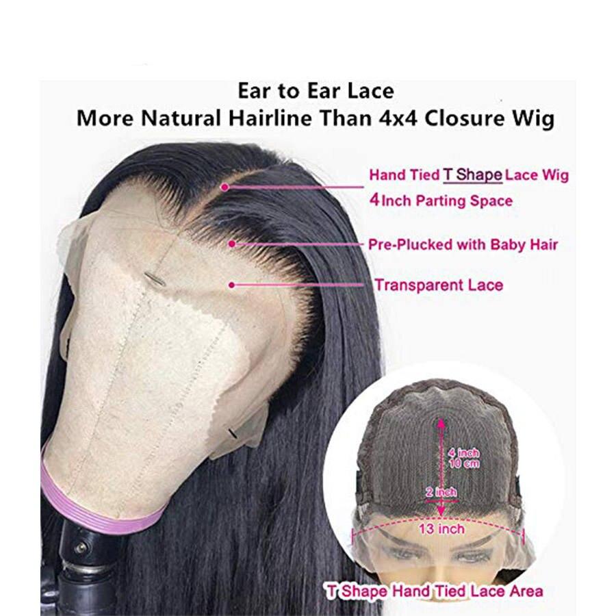 Wayfairmarket 5647-1qaslz Lace Front Straight Human Hair Wig  