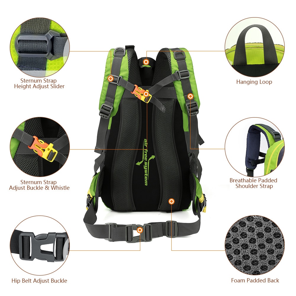 Wayfairmarket 6113-0dr7mz Waterproof Backpack for Hiking  