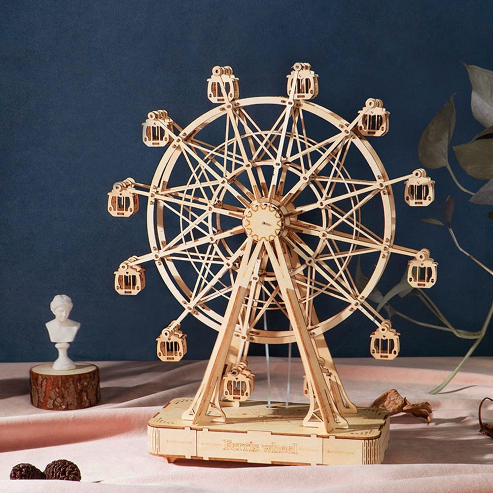 Wayfairmarket 6135-lzvrrm DIY 3D Ferris Wheel Wooden Puzzle  