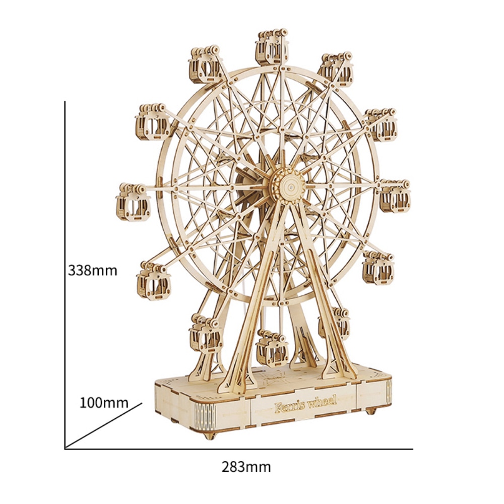 Wayfairmarket 6135-rapr3m DIY 3D Ferris Wheel Wooden Puzzle  