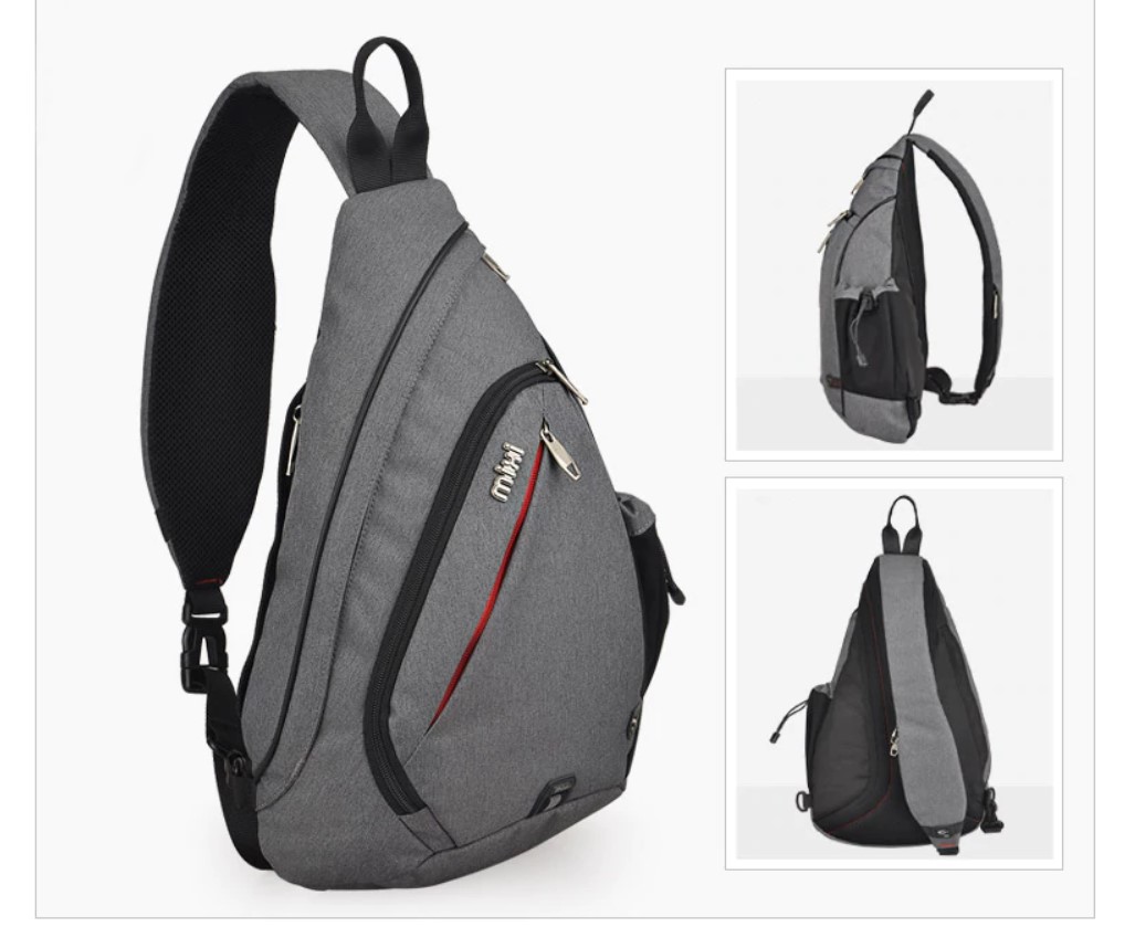 Wayfairmarket 6255-h7jozr Men's Water Drop One Shoulder USB Backpack  