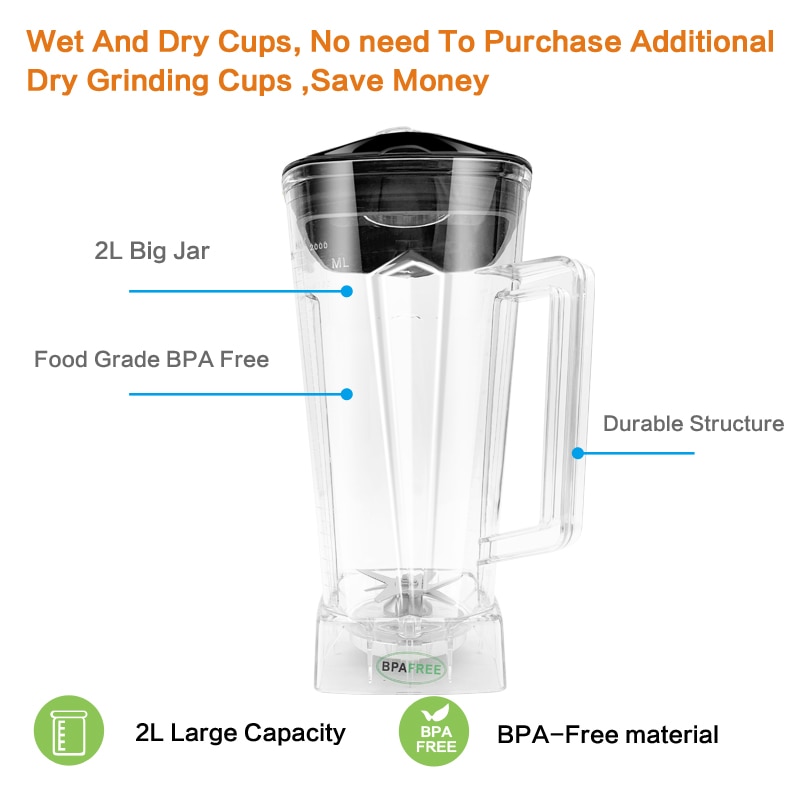 Wayfairmarket 7740-jmffqk BPA Free 2200W Professional Blender  