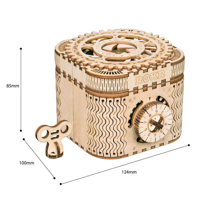 Wayfairmarket 7799-7rmbme DIY 3D Treasure Box Wooden Puzzle  