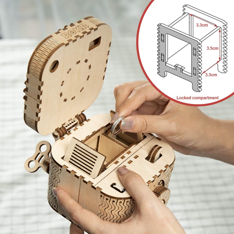 Wayfairmarket 7799-7zavt7 DIY 3D Treasure Box Wooden Puzzle  