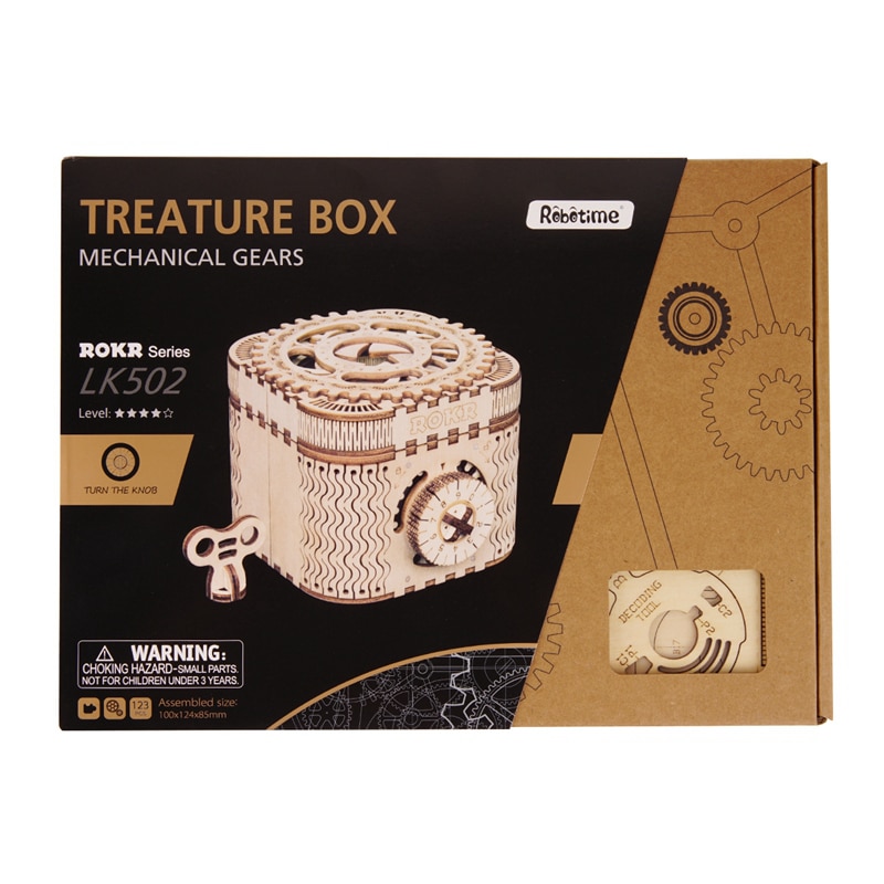 Wayfairmarket 7799-ju3mnn DIY 3D Treasure Box Wooden Puzzle  