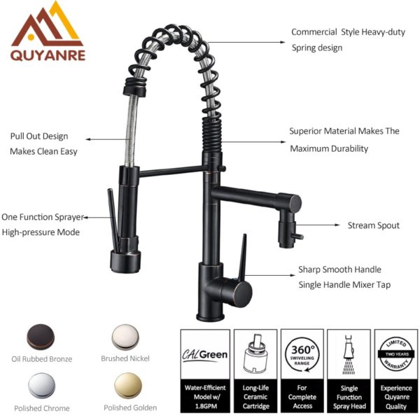 Blackend Spring Kitchen Faucet