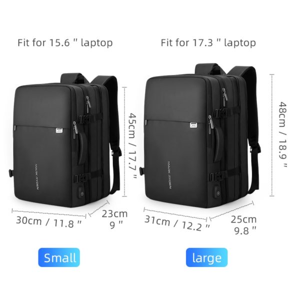 Men's Adjustable USB Backpack - Image 7