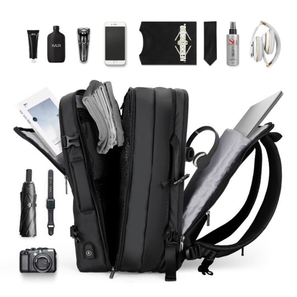 Men's Adjustable USB Backpack - Image 5