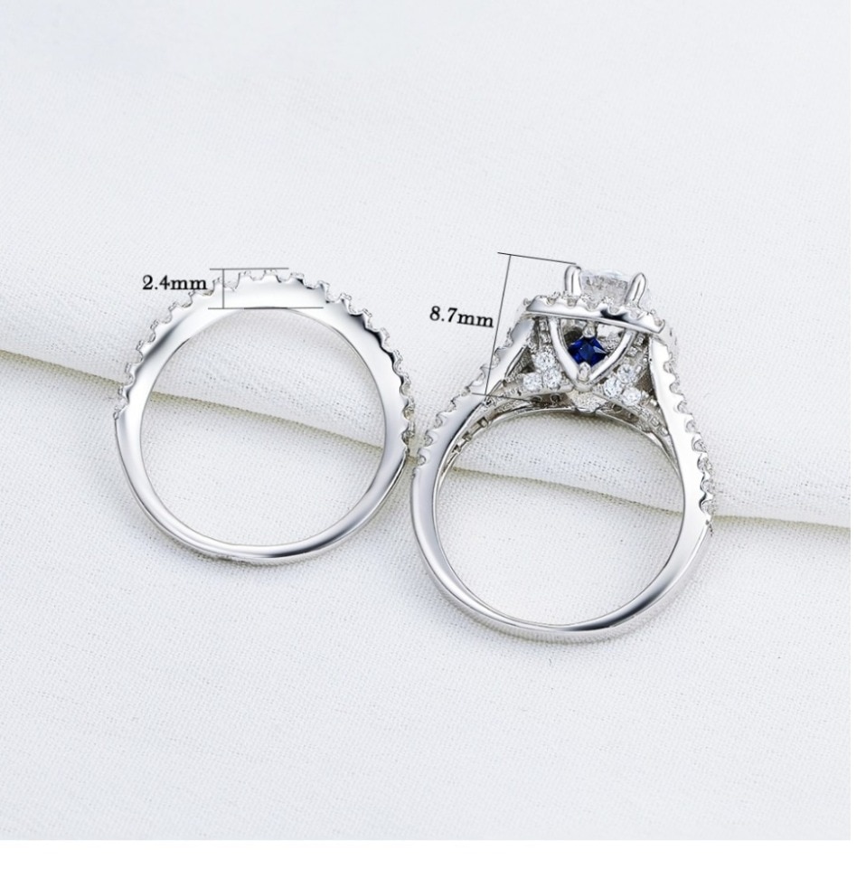 Wayfairmarket 8618-qq0rtb Women's Wedding Ring Set 2 Pcs  