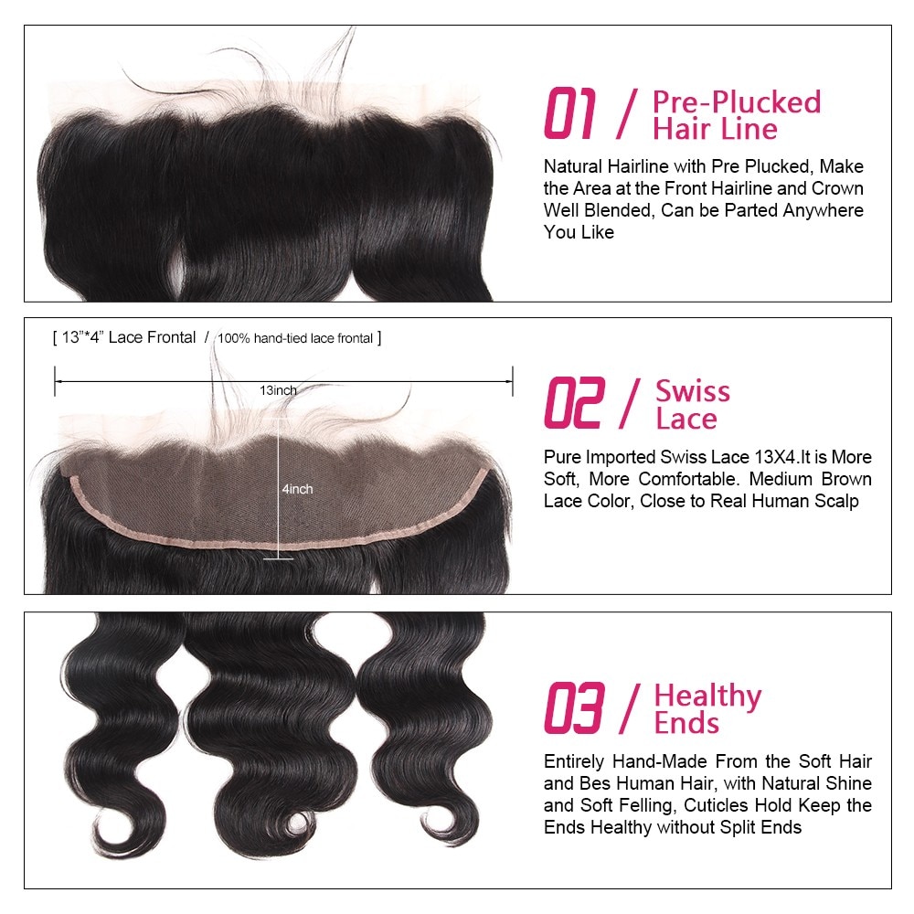 Wayfairmarket 9545-hz9lge HD Lace Body Wave Bundles  