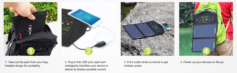 Wayfairmarket 9921-9rvdit Portable Solar Panel Charger  