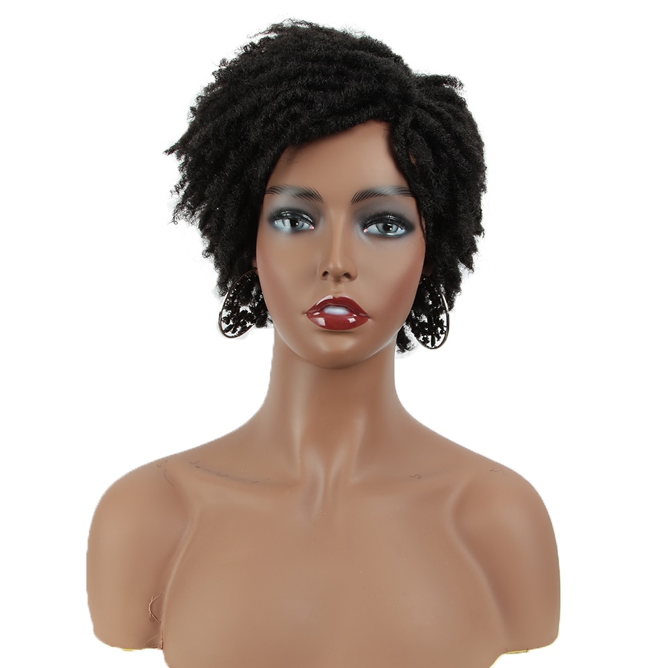 Wayfairmarket 9964-7polse Short Dreadlocks Synthetic Hair Wig  