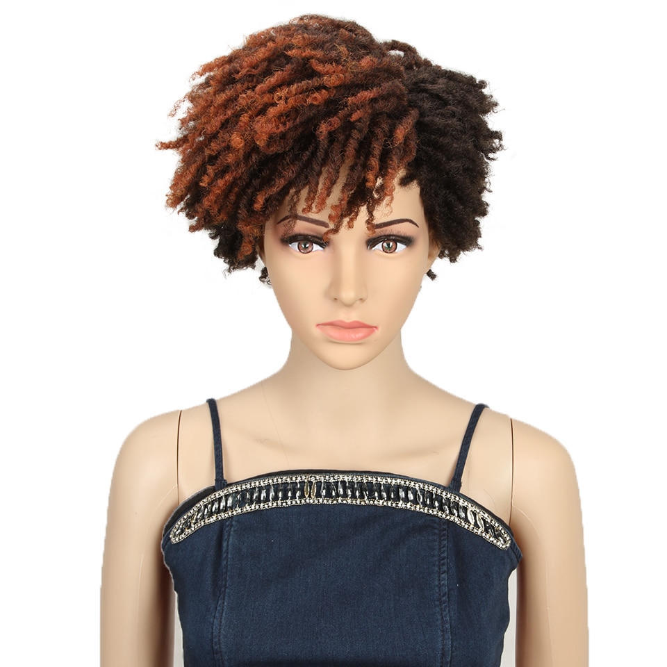 Wayfairmarket 9964-b2codu Short Dreadlocks Synthetic Hair Wig  