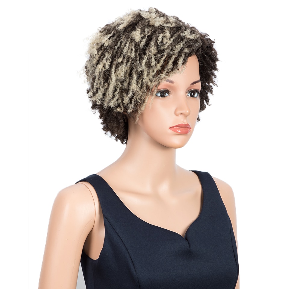 Wayfairmarket 9964-nmaom6 Short Dreadlocks Synthetic Hair Wig  