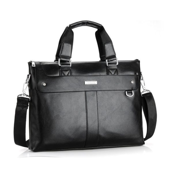 Men's Casual Leather Portfolio Bag - Image 5