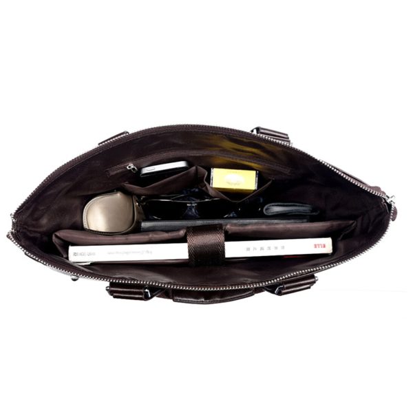 Men's Casual Leather Portfolio Bag - Image 6