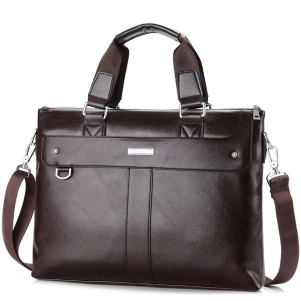 Men's Casual Leather Portfolio Bag - Image 3