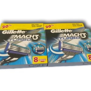 Gillette Mach3 Turbo Mens Razor Blade Replacement Refill Cartridges